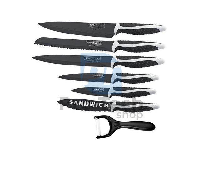 Set cuțite de bucătărie, 7 bucăți ROYALTY LINE Black 53165