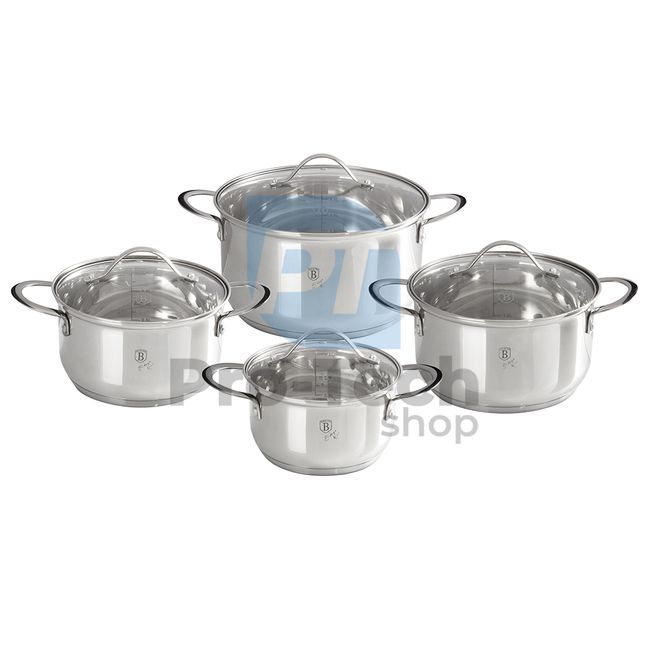 Set vase de gătit din oțel inoxidabil, 8 piese SILVER JEWELLERY COLLECTION 20941