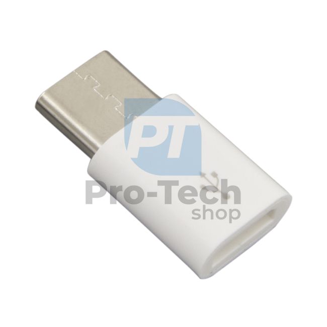 Adaptor Micro USB 2.0 - USB-C, alb
