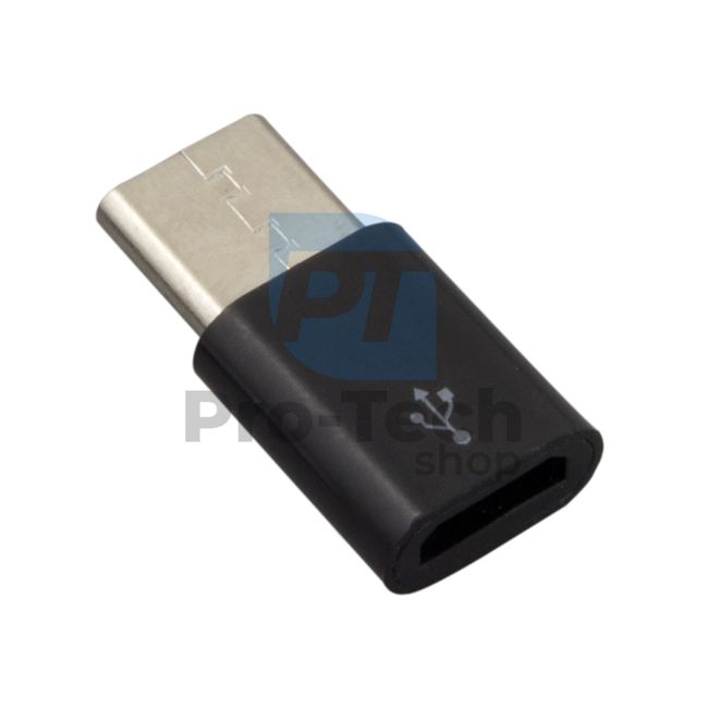 Adaptor Micro USB 2.0 - USB-C, negru