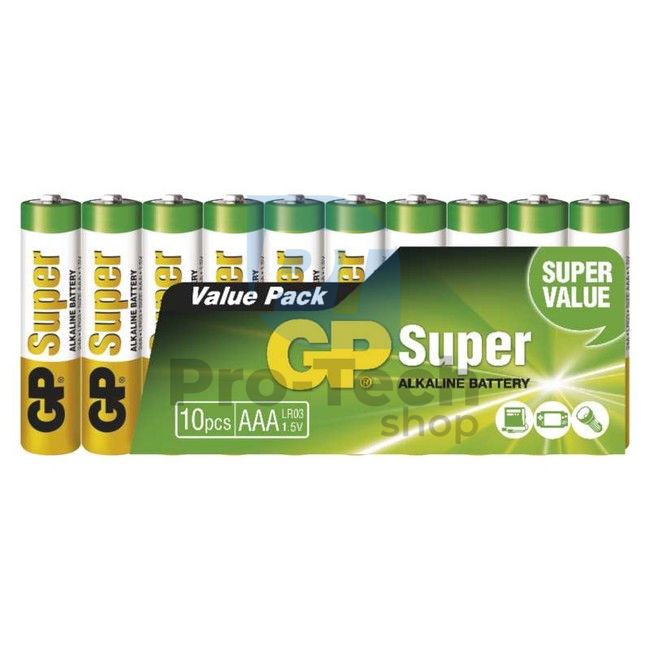 Baterii alcaline GP Super LR03 (AAA), 10 bucăți 70574