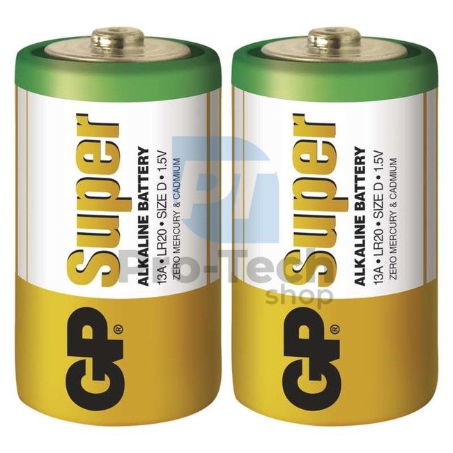 Baterie alcalină GP Super LR20 (D), 2 bucăți 70654