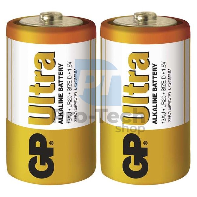 Baterii alcaline GP Ultra LR20 (D), 2 bucăți 70388