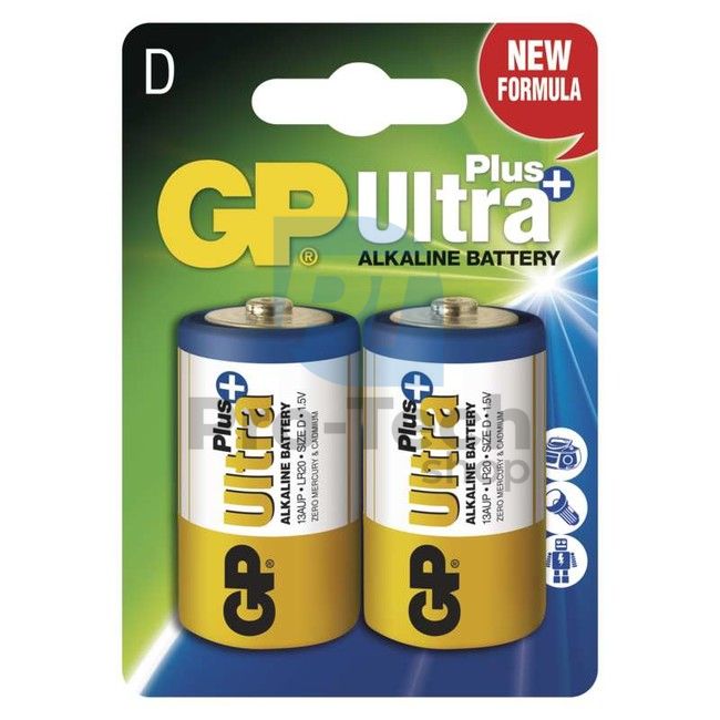 Baterii alcaline GP Ultra Plus LR20 (D), 2 bucăți 70474