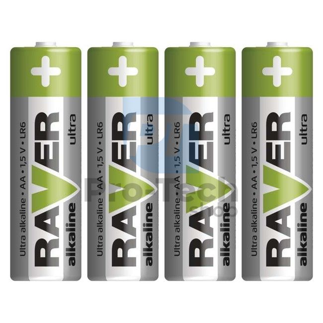Baterii alcaline RAVER LR6 (AA), 4 bucăți 70671