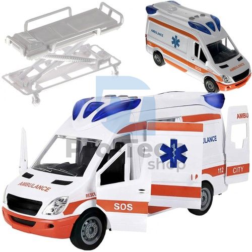 Ambulanță cu uși care se deschid și semnale sonore 22731 75686