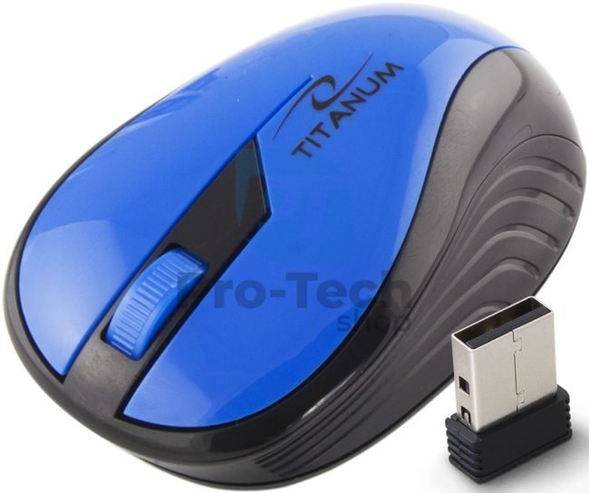 Mouse wireless 3D USB RAINBOW, albastru