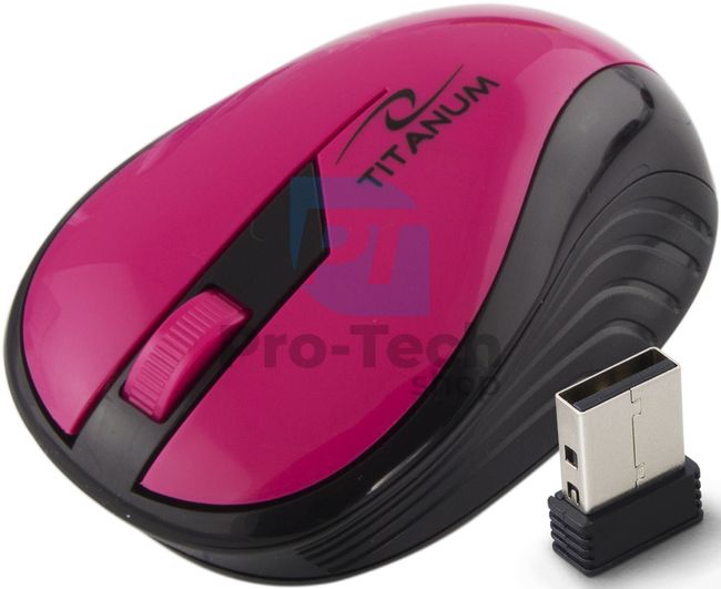 Mouse wireless 3D USB RAINBOW, roz