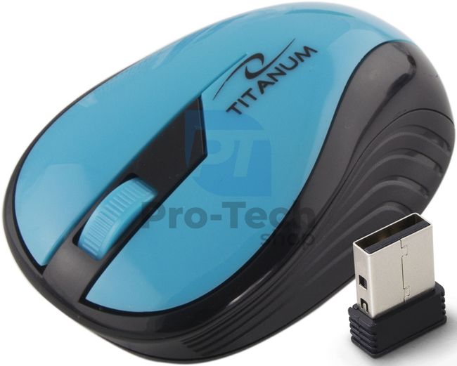 Mouse wireless 3D USB RAINBOW, turcoaz
