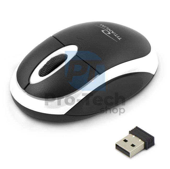 Mouse wireless 3D USB VULTURE, negru-alb