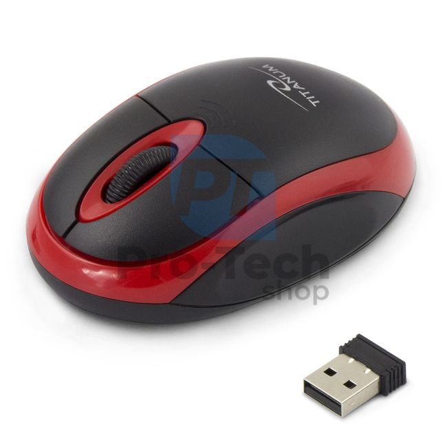 Mouse wireless 3D USB VULTURE, negru-roșu