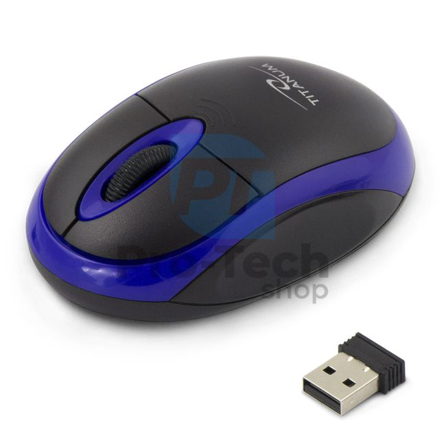 Mouse wireless 3D USB VULTURE, negru-albastru
