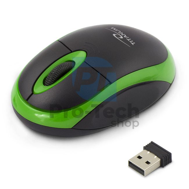 Mouse wireless 3D USB VULTURE, negru-verde