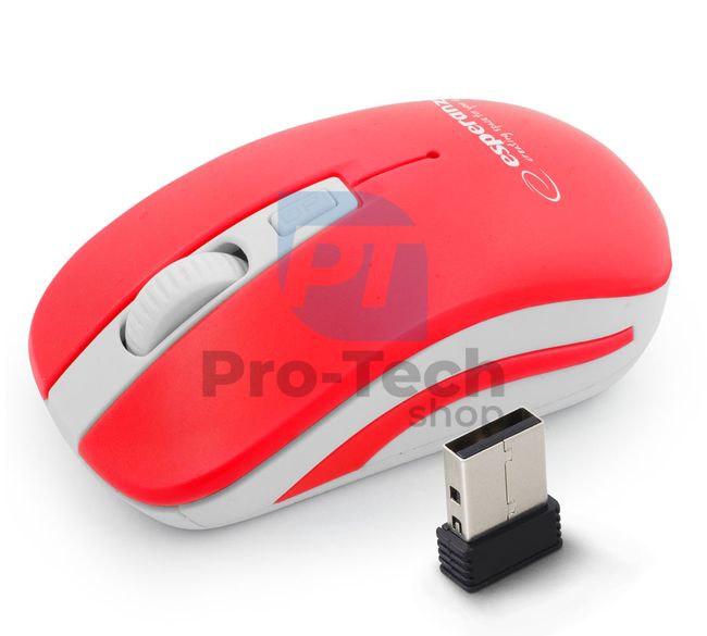 Mouse wireless 4D URANUS, roșu- alb