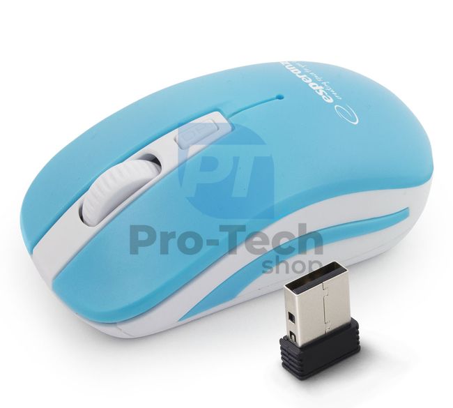 Mouse wireless 4D URANUS, albastru-alb
