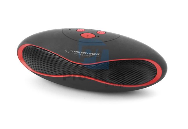 Boxă Bluetooth cu radio FM TRIVAL, negru-roșu