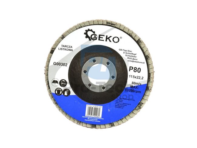 Disc lamelar pentru șlefuit 115 mm P80 00383