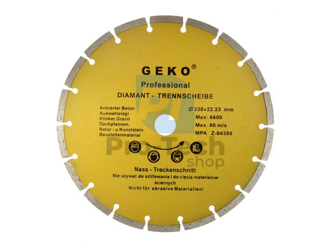 Disc diamantat SEGMENT 230mm x 8mm x 22,2mm 09111