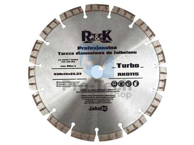 Disc diamantat TURBO 230x12x22,23mm 09449