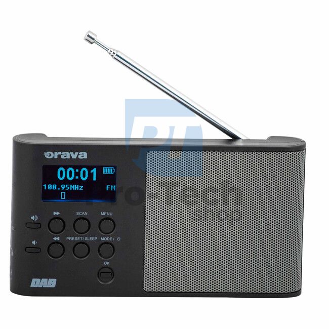 Radio portabil digital DAB/FM Orava, negru 73500