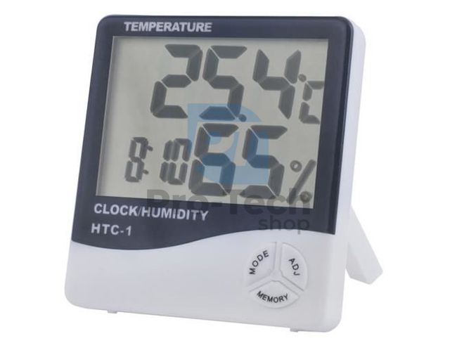 Termometru digital cu higrometru și ceas 74106