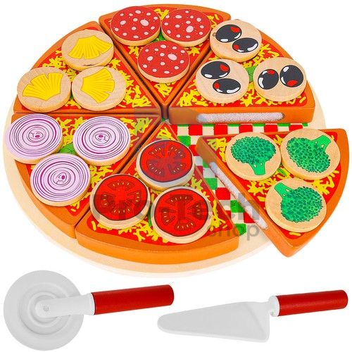 Set de jucărie, Pizza din lemn 22471 75754