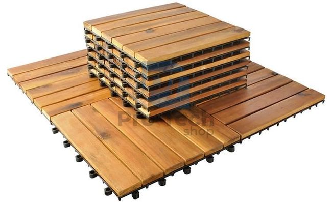 Plăci din lemn 30x30cm - set de 10 bucăți 74153