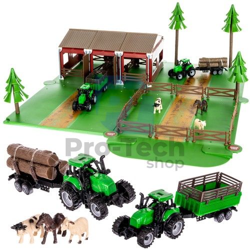 Fermă cu animale + 2 mașinute agricole 22404 75806