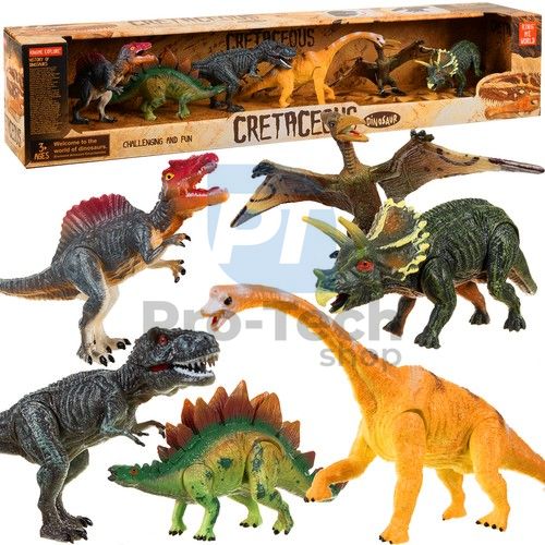 Figurine de dinozauri cu piese mobile, 6 buc 75807