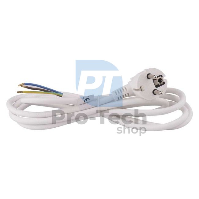 Flexo cablu de alimentare PVC 3× 0,75mm2, 2m, alb 70479