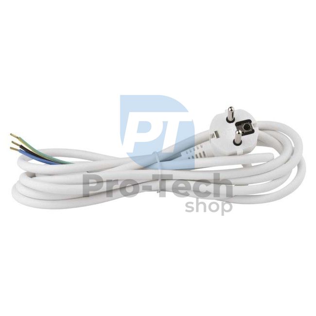Flexo cablu de alimentare PVC 3× 0,75mm2, 3m, alb 70550