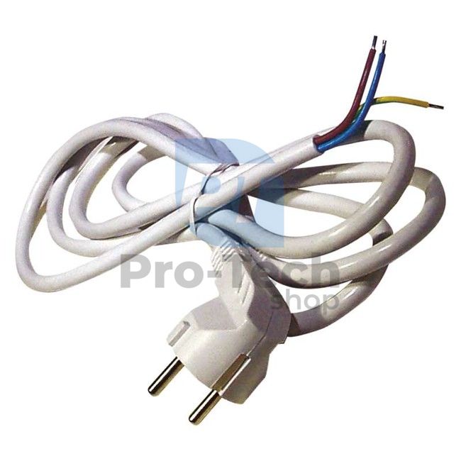 Flexo cablu de alimentare PVC 3× 1,0mm2, 5m, alb 70440