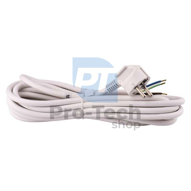 Flexo cablu de alimentare PVC 3× 1,5mm2, 5m, alb 70601