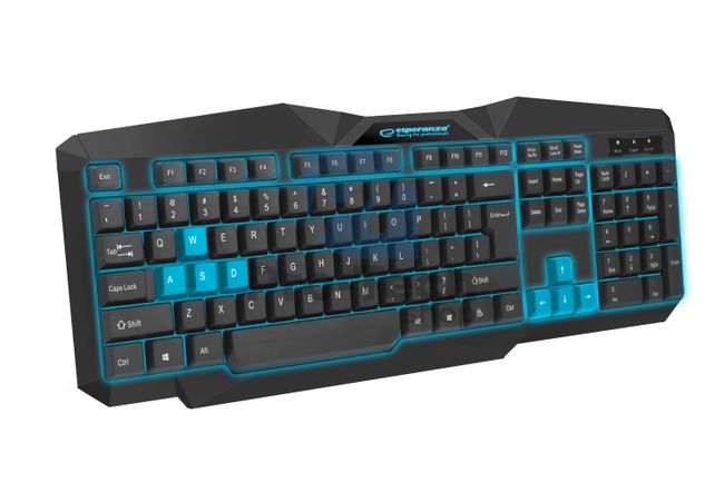 Tastatură gaming cu iluminare LED USB TIRIONS, albastru