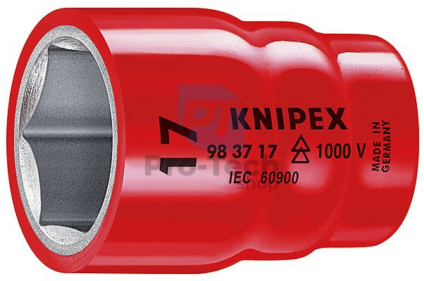 Cap cheie tubulară 17 mm cu pătrat interior de 3/8" KNIPEX 08890