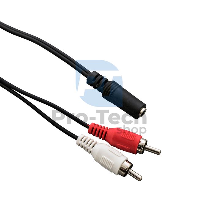 Cablu Mini Jack F - 2xRCA, 0,2m