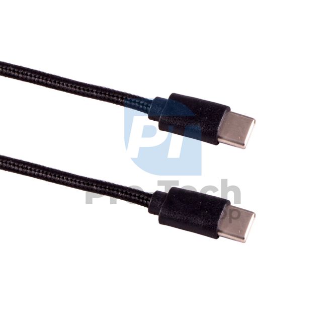 Cablu USB C - USB C 3.1, 1m, negru, împletit