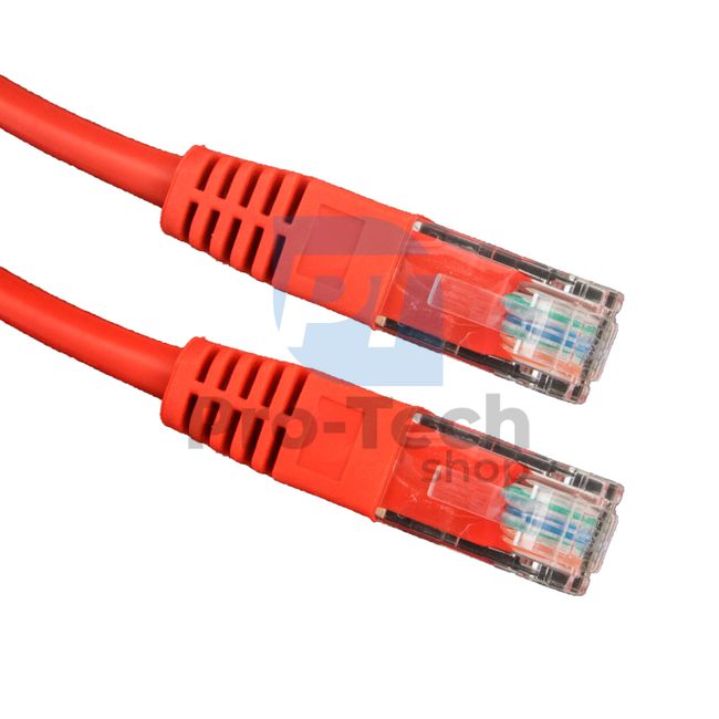 Cablu UTP Cat. 5E Patchcord RJ45, 0,25m, roșu