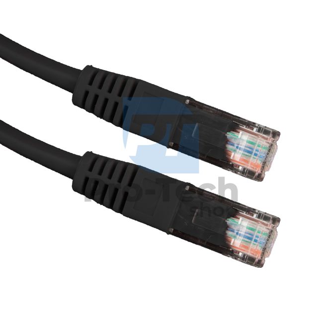 Cablu UTP Cat. 5E Patchcord RJ45, 0,25m, negru