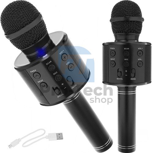 Microfon karaoke cu difuzor - negru Izoxis 22189 75843