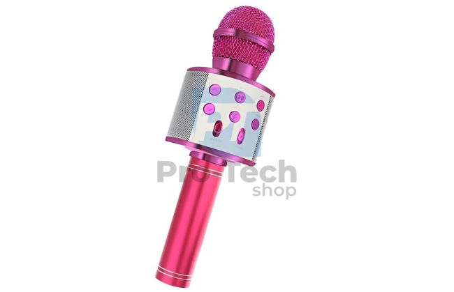 Microfon karaoke cu difuzor roz 74405