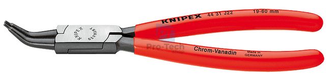 Clește pentru inele de siguranță 140 mm cu fălci curbate KNIPEX 07980