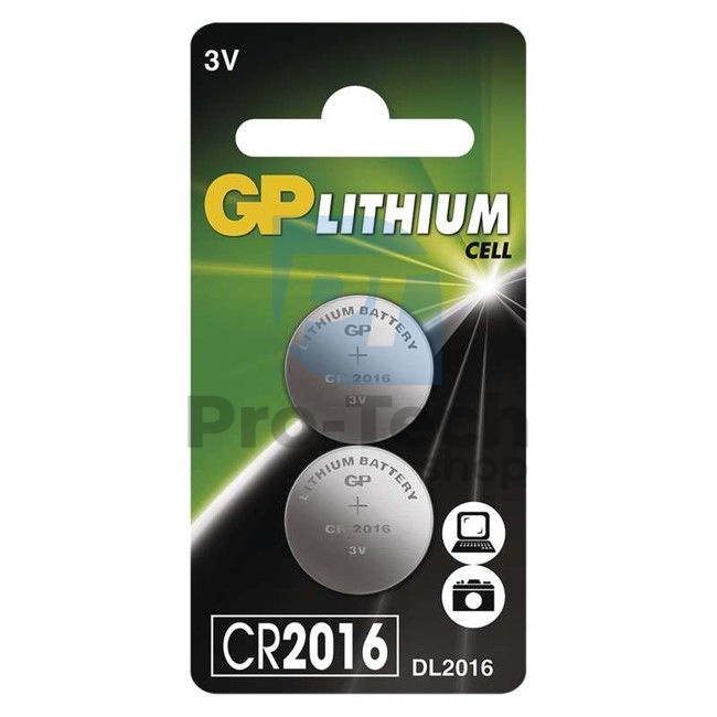Baterie buton litiu GP CR2016, 2 bucăți 71793