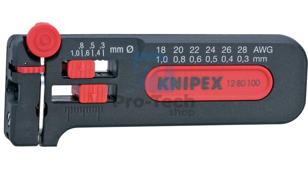 Mini dispozitiv pentru dezizolat 100 mm cu AWG 28 - 18 KNIPEX 07746