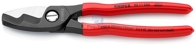 Cuțit pentru dezizolat cabluri 200 mm cu două muchii de tăiere KNIPEX 08556