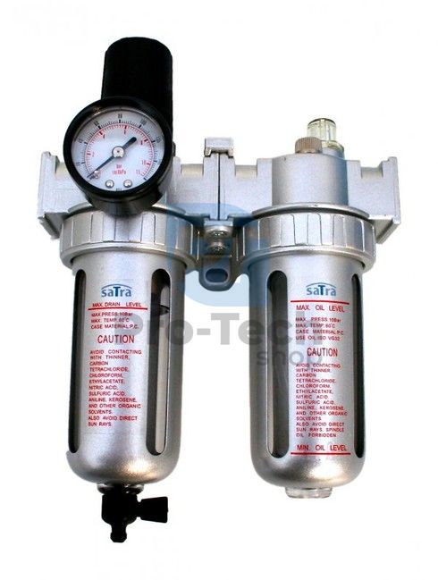 Regulator de presiune cu filtru, manometru și lubrificator 1/2" profi Satra S-817S 04007