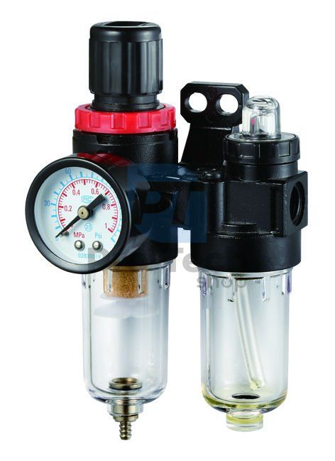 Regulator de presiune cu filtru, manometru și lubrificator 1/4" 00266