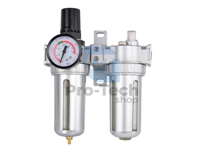 Regulator de presiune cu filtru, manometru și lubrificator 1/4" 00267