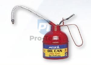 Pompă manuală pentru ulei cu rezervor metalic 200ml cu aplicator flexibil profi Asta MP21F 12643