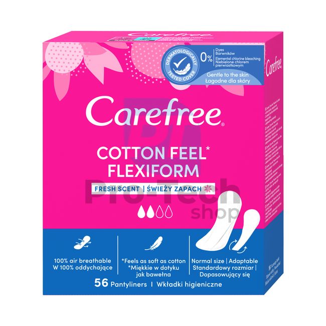 Absorbante - Fresh Smelling Carefree Cotton Flexiform 56buc 30555